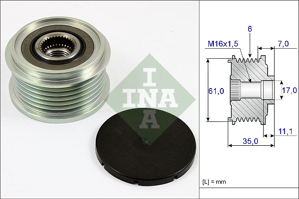 INA Vrijloop koppeling dynamo 535 0022 10