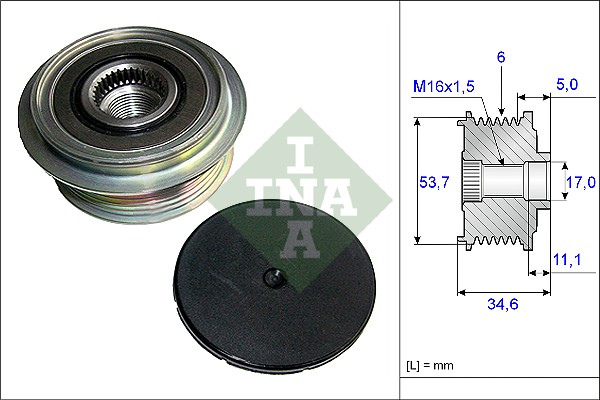 INA Vrijloop koppeling dynamo 535 0125 10