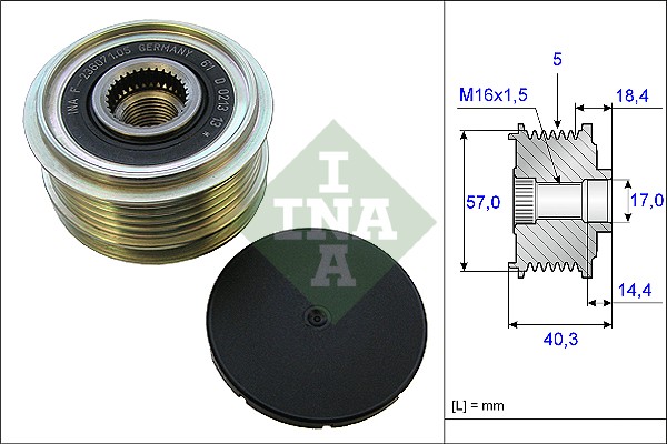 INA Vrijloop koppeling dynamo 535 0187 10