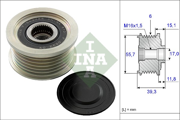 INA Vrijloop koppeling dynamo 535 0249 10