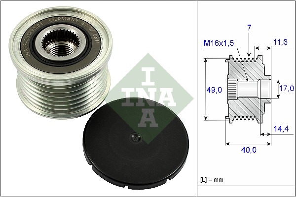 INA Vrijloop koppeling dynamo 535 0254 10