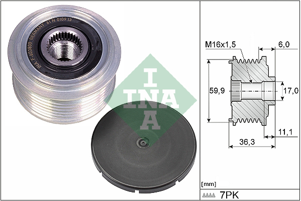 INA Vrijloop koppeling dynamo 535 0309 10