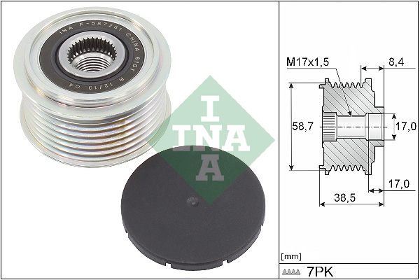 INA Vrijloop koppeling dynamo 535 0318 10