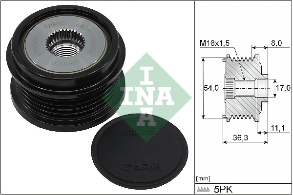 INA Vrijloop koppeling dynamo 535 0333 10