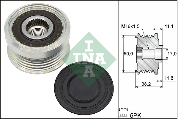 INA Vrijloop koppeling dynamo 535 0337 10