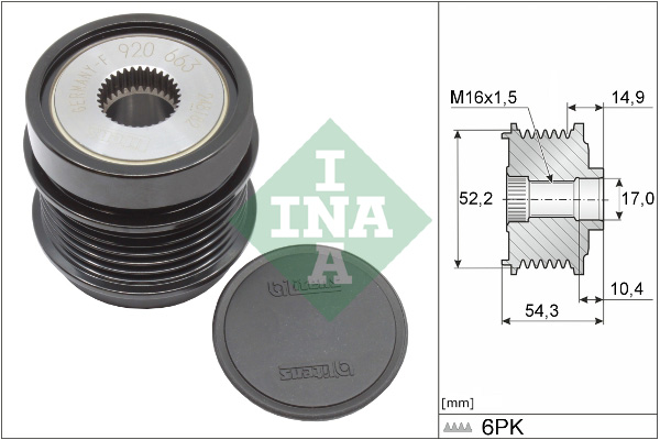 INA Vrijloop koppeling dynamo 535 0342 10