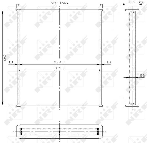 NRF Koelblok radiateur 13449