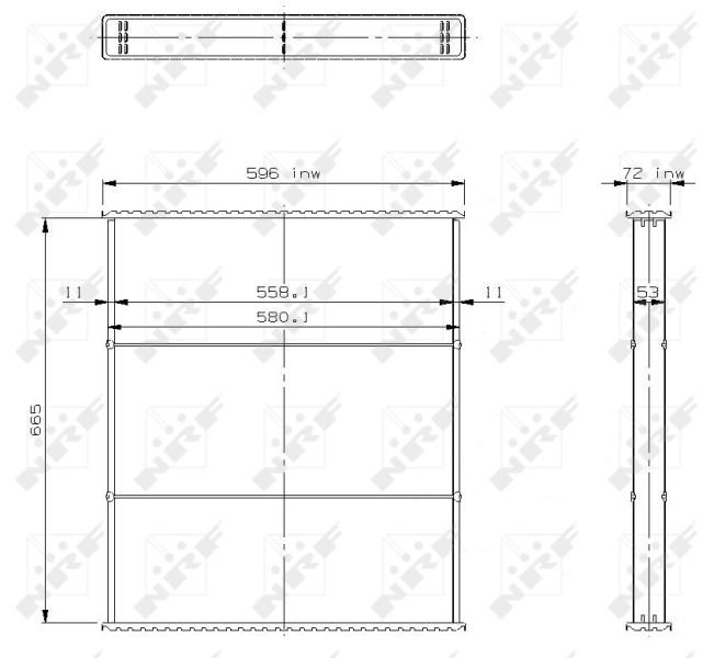 NRF Koelblok radiateur 23677