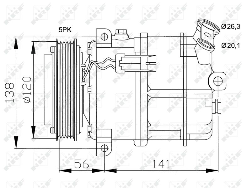 NRF Airco compressor 32117