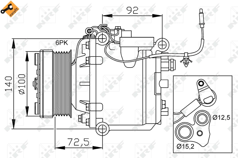 NRF Airco compressor 32165