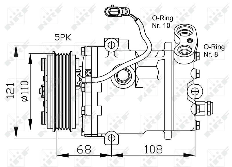 NRF Airco compressor 32197