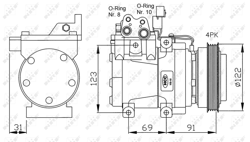 NRF Airco compressor 32200G