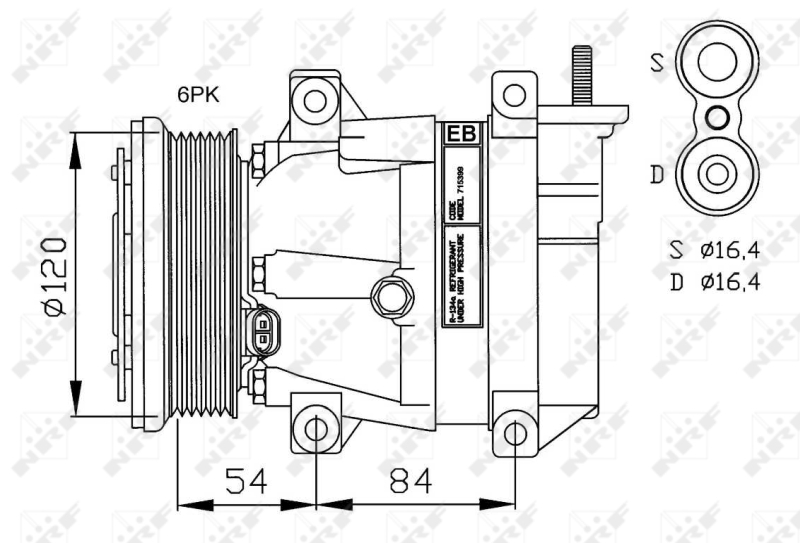 NRF Airco compressor 32484G