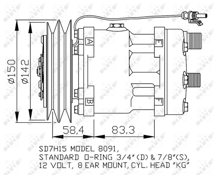 NRF Airco compressor 32767