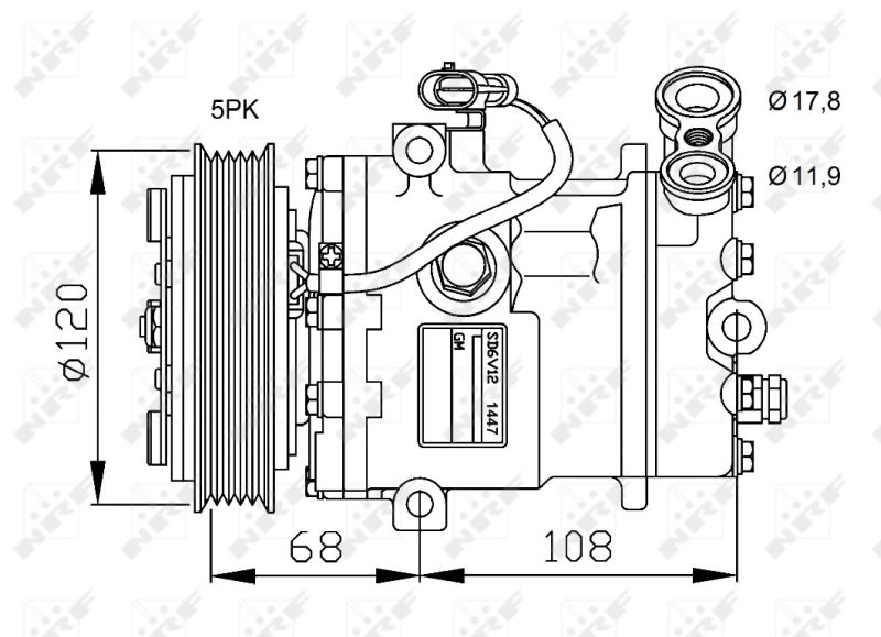 NRF Airco compressor 32775