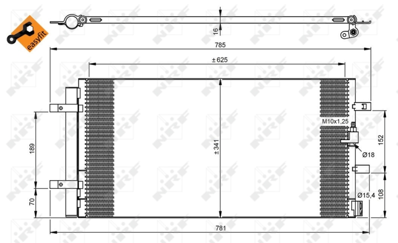 NRF Airco condensor 350046