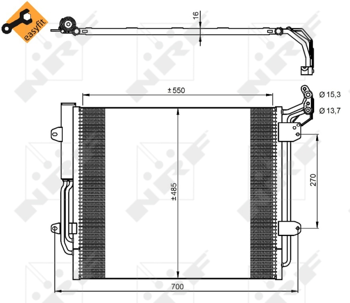 NRF Airco condensor 350054