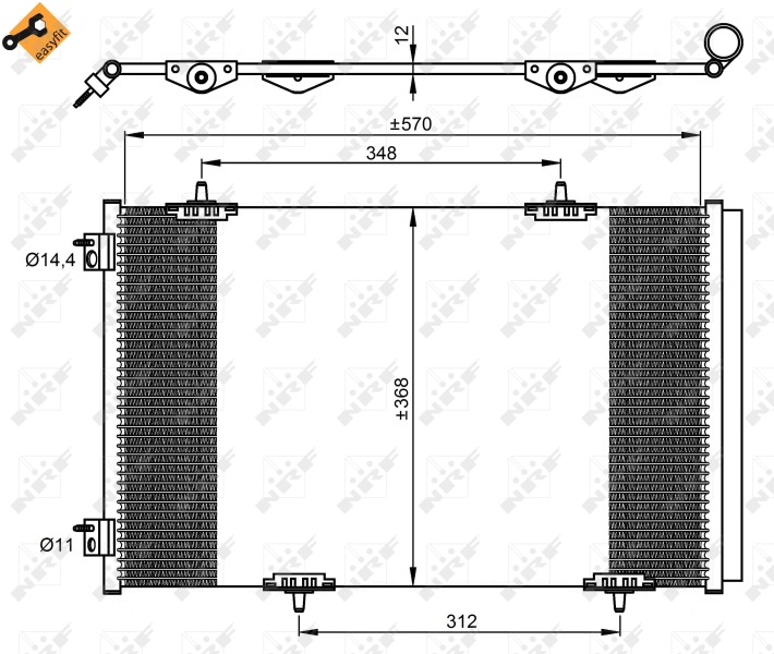 NRF Airco condensor 350066