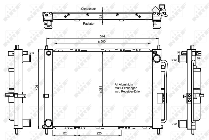 NRF Airco condensor 350068