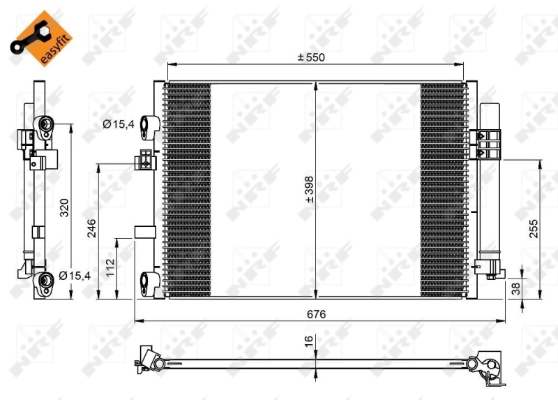 NRF Airco condensor 350209