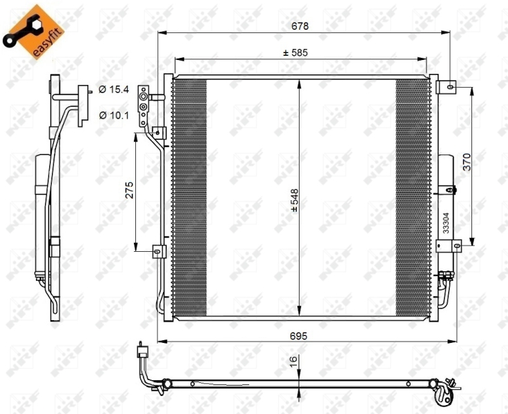 NRF Airco condensor 350220