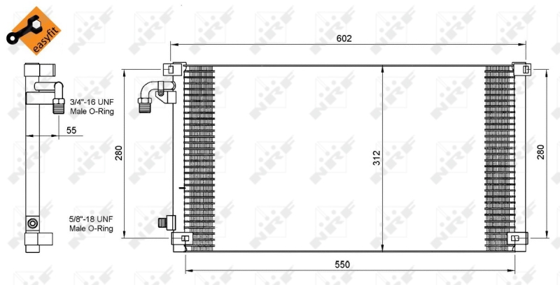 NRF Airco condensor 35103