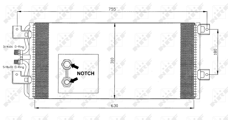 NRF Airco condensor 35140