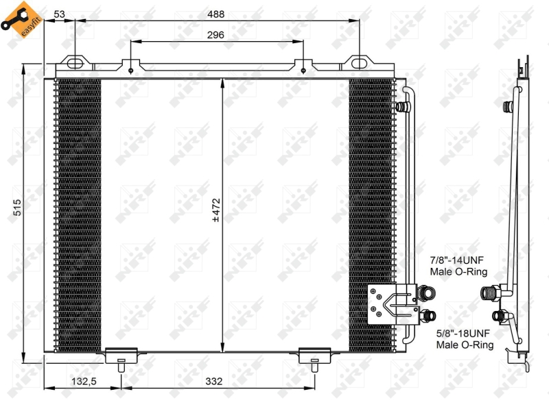 NRF Airco condensor 35228