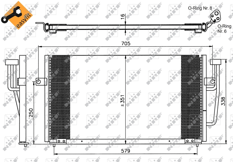 NRF Airco condensor 35234