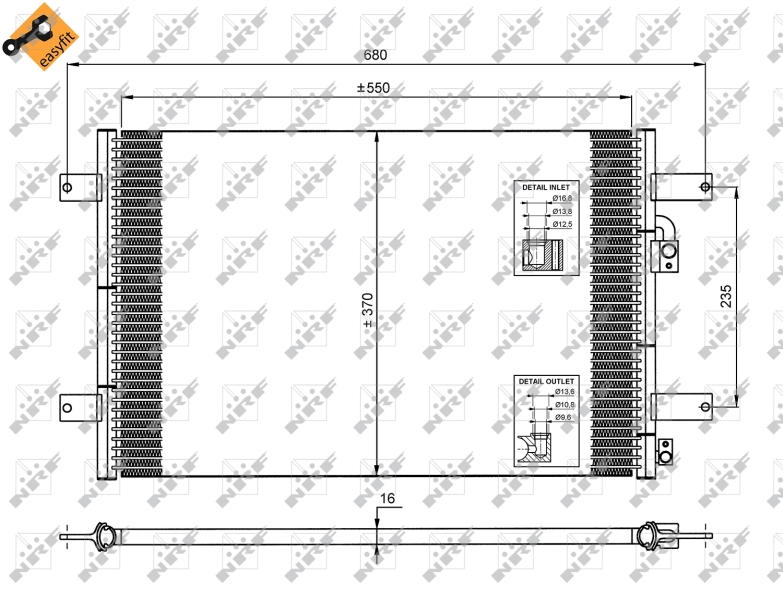 NRF Airco condensor 35249