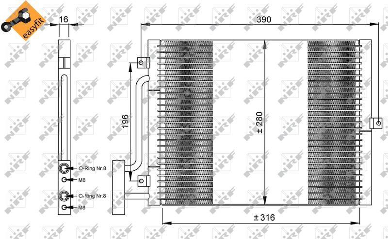 NRF Airco condensor 35307