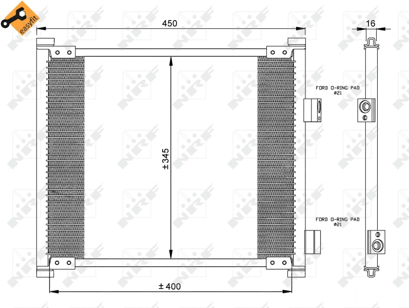 NRF Airco condensor 35357