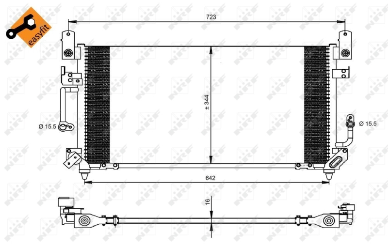 NRF Airco condensor 35423