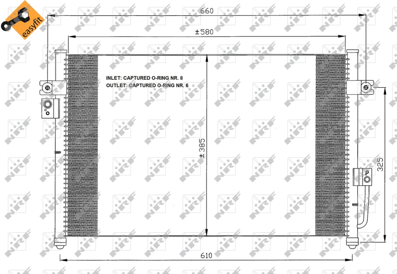 NRF Airco condensor 35426