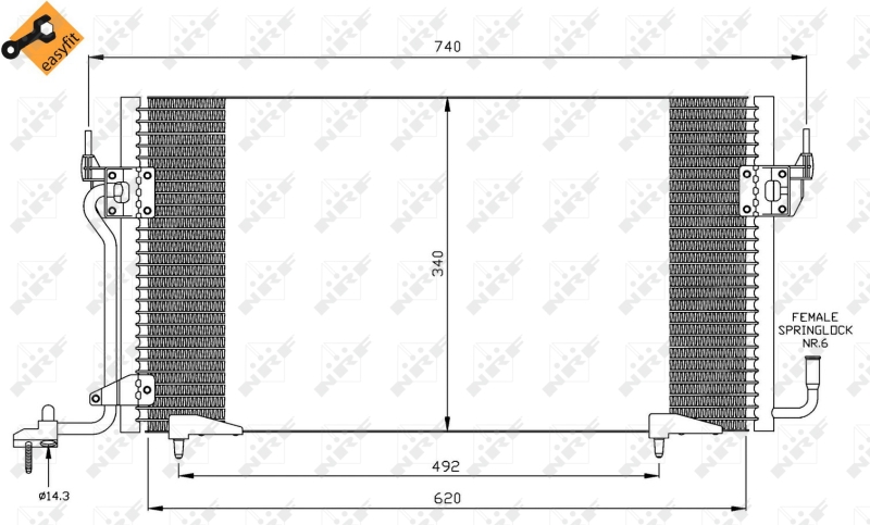 NRF Airco condensor 35439