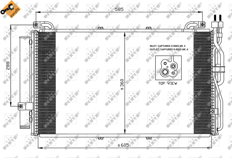 NRF Airco condensor 35478