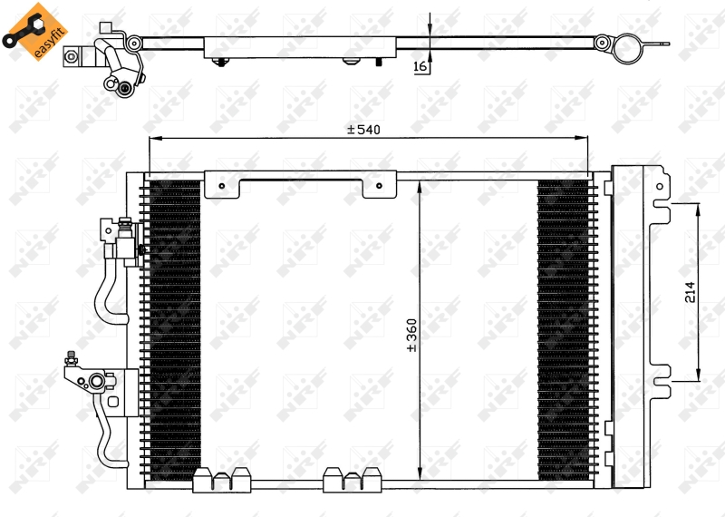 NRF Airco condensor 35554