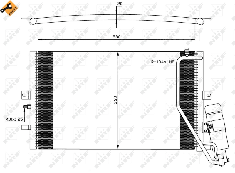 NRF Airco condensor 35558