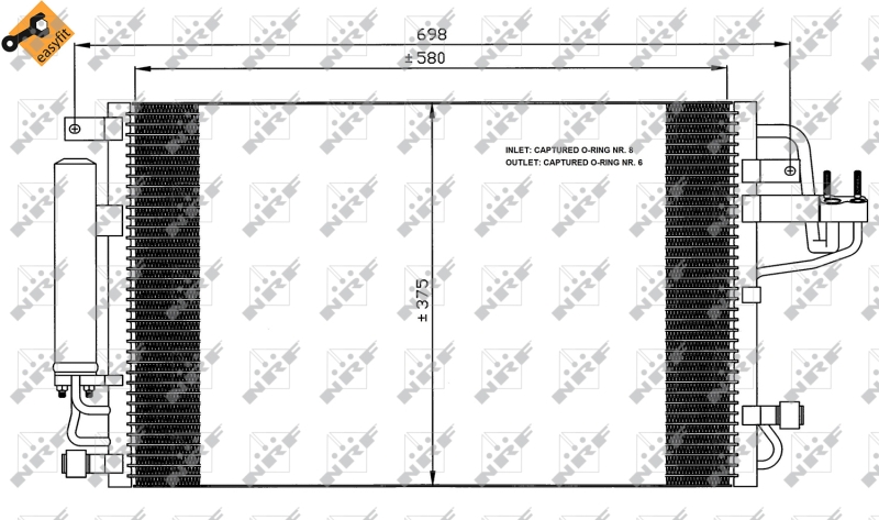 NRF Airco condensor 35600