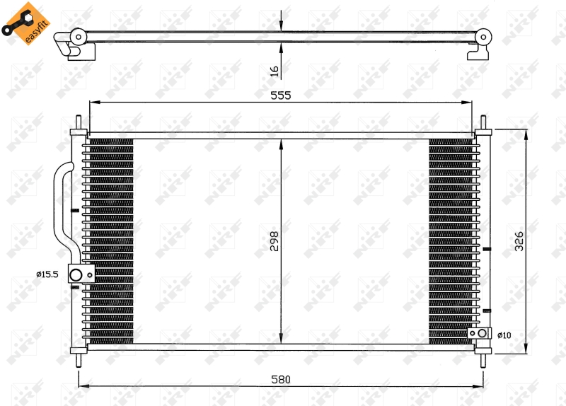 NRF Airco condensor 35627