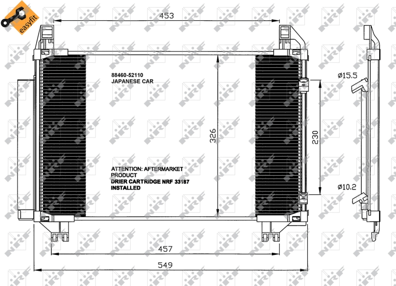 NRF Airco condensor 35652