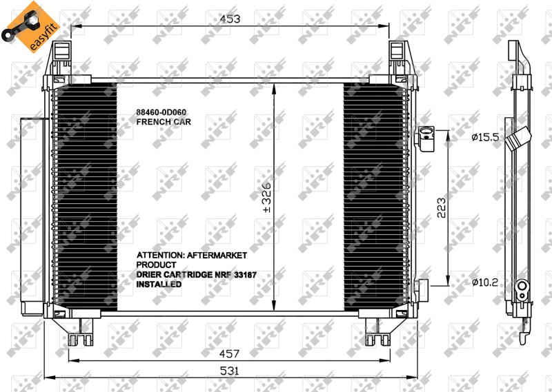 NRF Airco condensor 35654