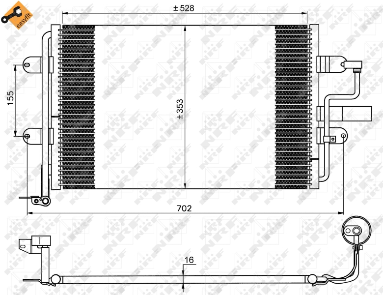 NRF Airco condensor 35733