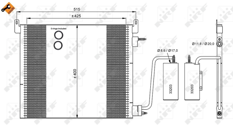 NRF Airco condensor 35741