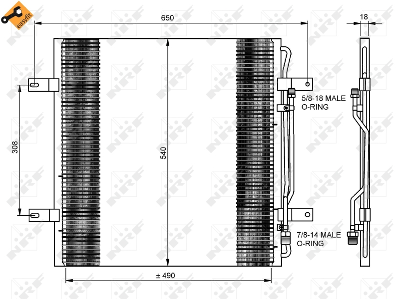 NRF Airco condensor 35781