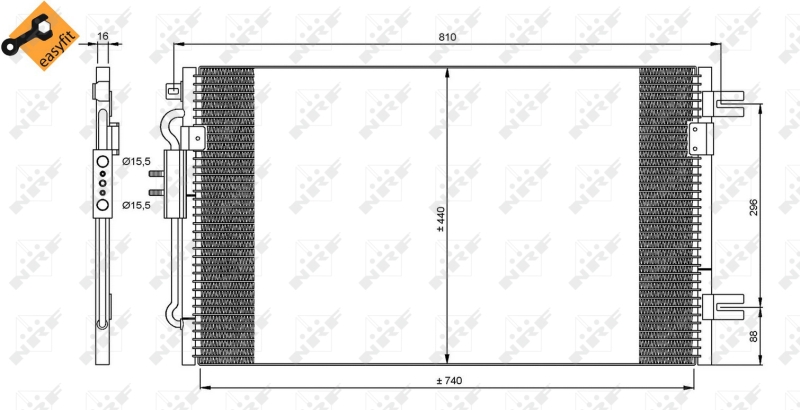 NRF Airco condensor 35799