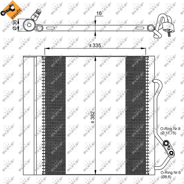 NRF Airco condensor 35874