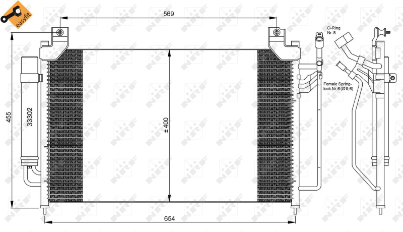 NRF Airco condensor 35881