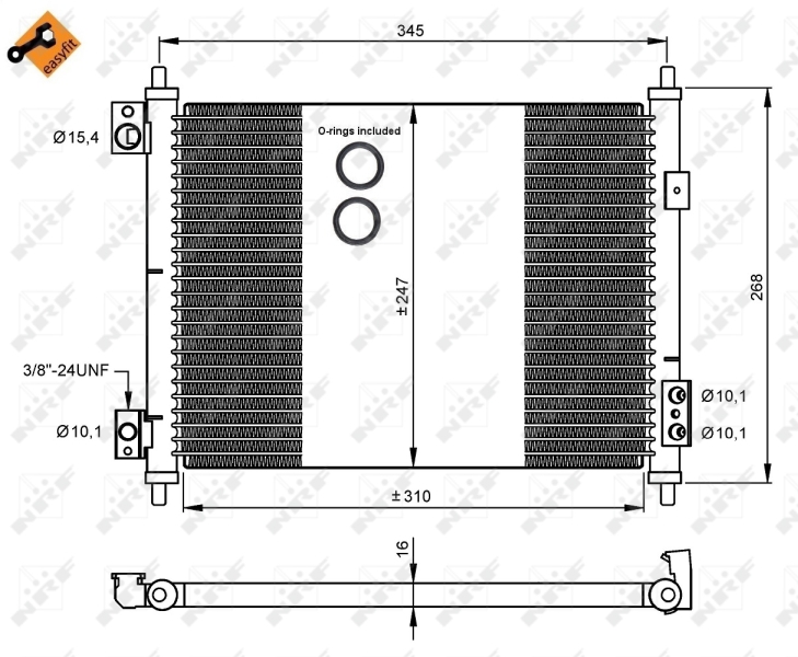 NRF Airco condensor 35926