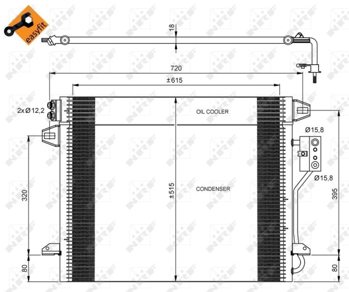 NRF Airco condensor 35928